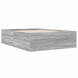 Bed Frame without Mattress Grey Sonoma 135x190 cm Double 3280949