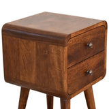 Mini Chestnut Curved Bedside IN1745