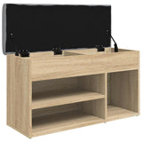 Shoe Bench Sonoma Oak 82x32x45.5 cm Engineered Wood 835028
