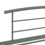 284663 Bed Frame without Mattress Grey Metal 100x200 cm