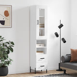 Highboard White 34,5x34x180 cm Engineered Wood 3199305