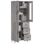 Highboard Grey Sonoma 69.5x34x180 cm Engineered Wood 3198487
