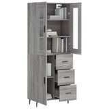 Highboard Grey Sonoma 69.5x34x180 cm Engineered Wood 3198487