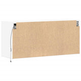 TV Wall Cabinet with LED Lights White 100x31x45 cm 852292