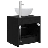 Wall-Mounted Sink Vanity Black Oak 49.5 x 41 x 64.5 cm 890263