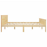 Bed Frame without Mattress Solid Wood Pine 200x200 cm 322180