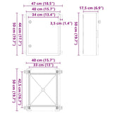 Control Cabinet Grey 47 x 17.5 x 50 cm ABS Plastic 4106514