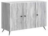 Sideboard Grey Sonoma 89 x 34.5 x 80 cm Engineered Wood 895571