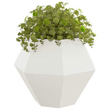 Planter White 100 x 100 x 80 cm Steel 884026