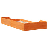 Bed Frame Wax Brown 90 x 190 cm Solid Pine Wood 873396