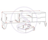 ZNTS Bergen 1 Door 2 Drawer TV Unit 300-305-043