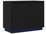 Sideboard with Door Black Oak 71 x 34.5 x 75 cm Engineered wood 869643