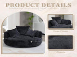 COOLMORE Lazy Sofa Durable Comfort Lounger High Back Bean Bag Chair Couch With Three Pillows for W2678P312246