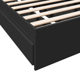 Bed Frame with Drawers without Mattress Black 75x190 cm Small Single 3280714