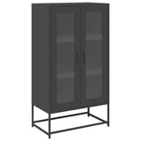 Highboard Black 68x39x123 cm Steel 853356