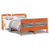 Bed Frame without Mattress Wax Brown 135x190 cm Solid Wood Pine 3306944