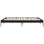 ZNTS Bed Frame Black 180x200 cm Super King Engineered Wood and Metal 845001