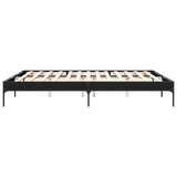 ZNTS Bed Frame Black 180x200 cm Super King Engineered Wood and Metal 845001