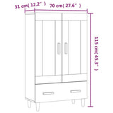 Highboard Sonoma Oak 70x31x115 cm Engineered Wood 812567