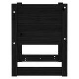 Planters 2 pcs Black 40x40x52.5 cm Solid Wood Pine 822116