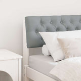 Upholstered Headboard Light Grey 80 cm Solid Pine Wood 879203