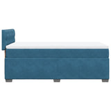 Box Spring Bed with Mattress Dark Blue 90x200 cm Velvet 3286220