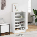 808945 Shoe Cabinet White 60x35x92 cm Engineered Wood