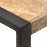 321596 Dining Table 70x70x75 cm Solid Rough Mango Wood
