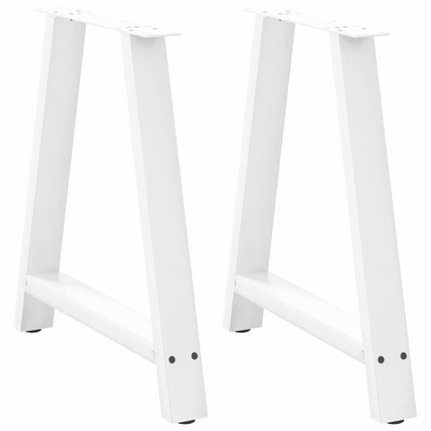 ZNTS Coffee Table Legs A-Shaped 2 pcs White 80x cm Steel 4012857