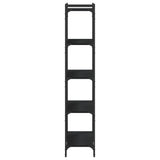 Bookcase 5-Tier Black 80x30x154 cm Engineered Wood 837677