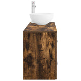Bathroom Furniture Set 2 pcs Smoked Oak Engineered Wood 3403956