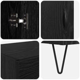 Highboard Black Oak 69.5 x 34 x 180 cm Engineered Wood 3416067