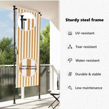 Outdoor Roller Blind Orange and White 120x270 cm Fabric&Steel 368769