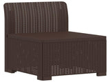 1-Seater Garden Sofa Rattan Look PP Brown 8011777