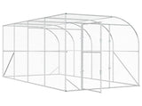 Against Wall Chicken Coop Silver 400 x 200 x 215 cm 3434731