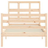 Bed Frame without Mattress 90x200 cm Solid Wood 3194816