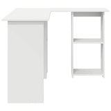 Desk with Shelf White 142 x 102 x 73 cm Engineered Wood 869290