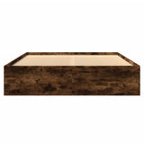 Bed Frame Smoked Oak Engineered wood 160x200 cm Bed Frame 3295643