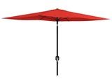 2 x 3 Garden Parasol Umbrella, Rectangular Outdoor Market Umbrella Sun Shade with Crank & Push T3398P318808