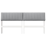 Upholstered Headboard Light Grey 160 cm Solid Pine Wood 879223