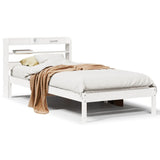 Bed Frame without Mattress White 90x200 cm Solid Wood Pine 3306536