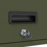 Wall Cabinet for Garage with Gas-lift Door Olive green 883263