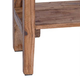 Plant Stand with Drawer Brown 34 x 25 x 52 cm Mahogany Wood 42012412