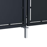 Garden Gate Steel 400x200 cm Anthracite 144534