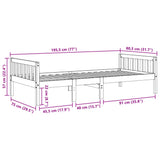 Children's Bed without Mattress White 75x190 cm Solid Wood Pine 855034