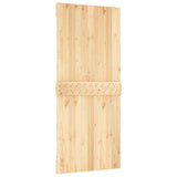 Sliding Door Natural and White 90 x 210 cm Solid Pine Wood 3444954