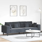 Velvet Sofa with Cushion Dark Grey 208 cm Velvet 3335154
