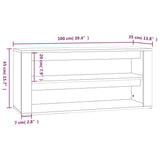 ZNTS Shoe Rack Sonoma Oak 100x35x45 cm Engineered Wood 816907