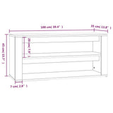 Shoe Rack Sonoma Oak 100x35x45 cm Engineered Wood 816907