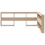 Bookcase Headboard L-Shaped 135 cm Solid Wood Pine 859283